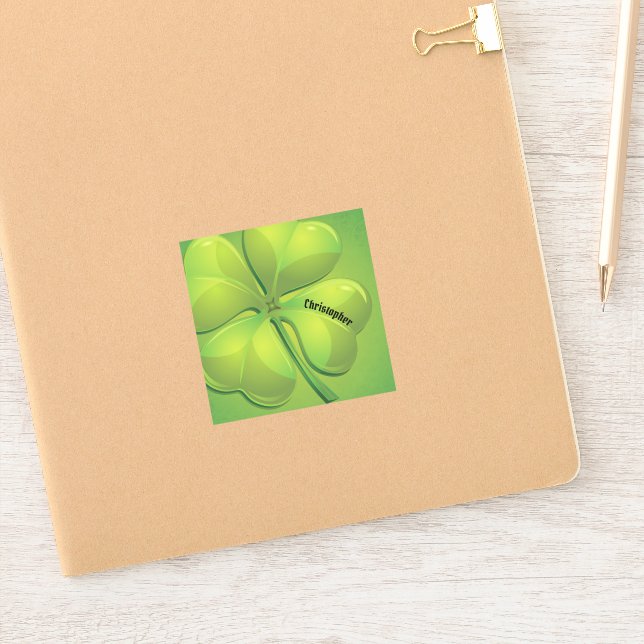 Sticker Irlandais St Patrick’s Day Shamrock vert Personnal (Carnet)