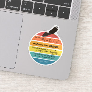 Sticker Isaïe 40:31 Verset biblique des ailes d'aigle