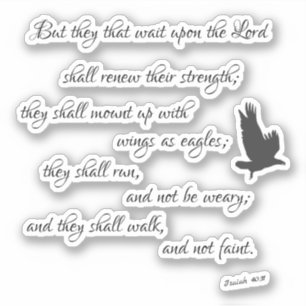 Sticker Isaïe Bible Verse Aigles