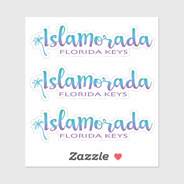 Sticker Islamorada Florida Keys feuille de trois (Feuille)