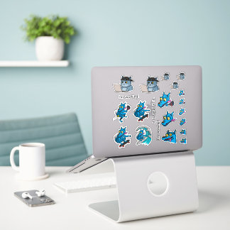 Sticker IT Cat and Quircky the blue dog.
