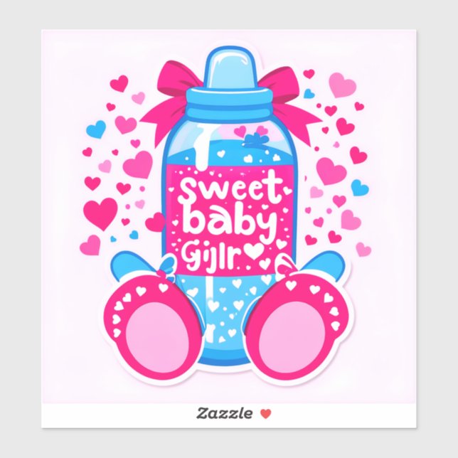 Sticker It’s a Girl!" (Gender Specific – Girl) (Feuille)