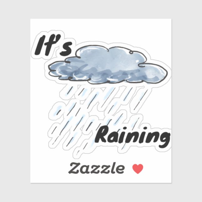 Sticker It’s Raining Cloud (Feuille)