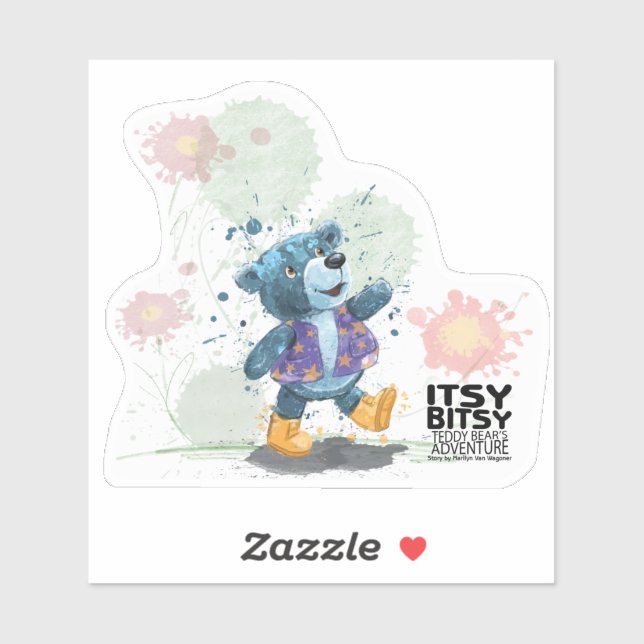 Sticker Itsy Bitsy Teddy Bear Willie (Feuille)