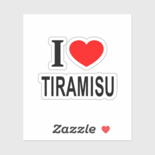 Sticker J' ❤️ TIRAMISU J'AIME TIRAMISU JE ❤️ TIRAMI Vinyl