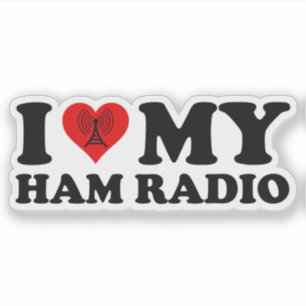 Sticker J'adore (Cœur) Ma Radio Ham