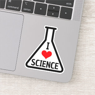 Sticker J'adore la science Erlenmeyer