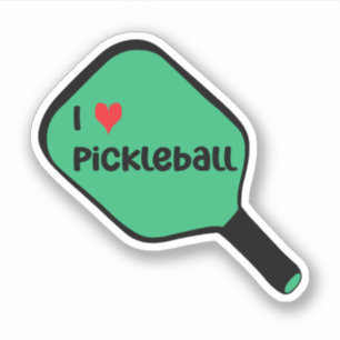 Sticker J'adore le texte sur la Pagaie de Pickleball Vert