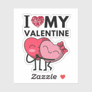 Sticker J'adore mes cadeaux de Saint Valentin spéciaux