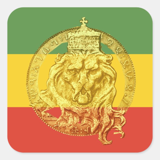 Sticker Jah Rastafari Lion de Juda (Devant)