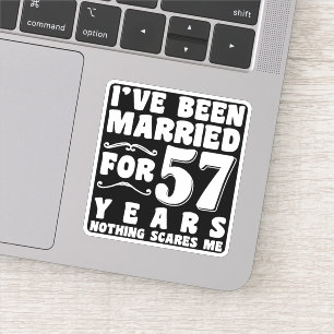 Sticker J'ai été marié pendant 57 ans Cadeau d'anniversair
