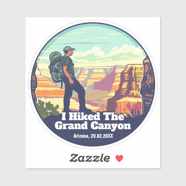 Sticker J'Ai Fait Une Randonnée Dans Le Grand Canyon Natio (Feuille)