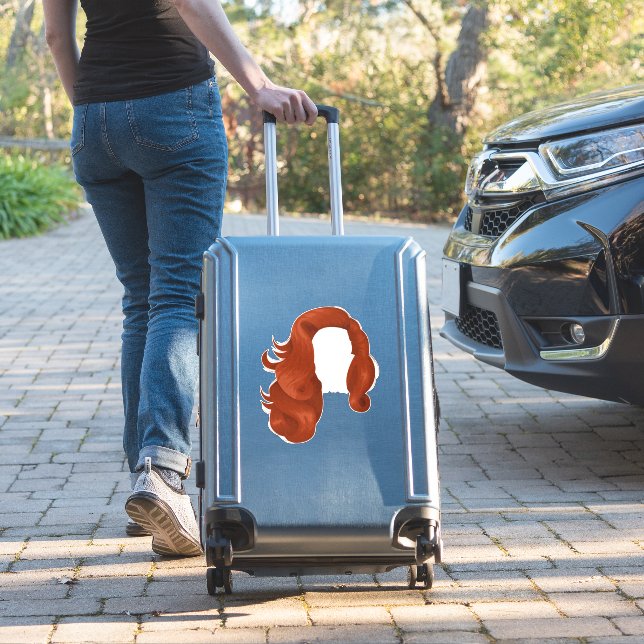 Sticker J'Ai Les Cheveux Rouges Parce Que Dieu Savait Que  (Valise Insitu)