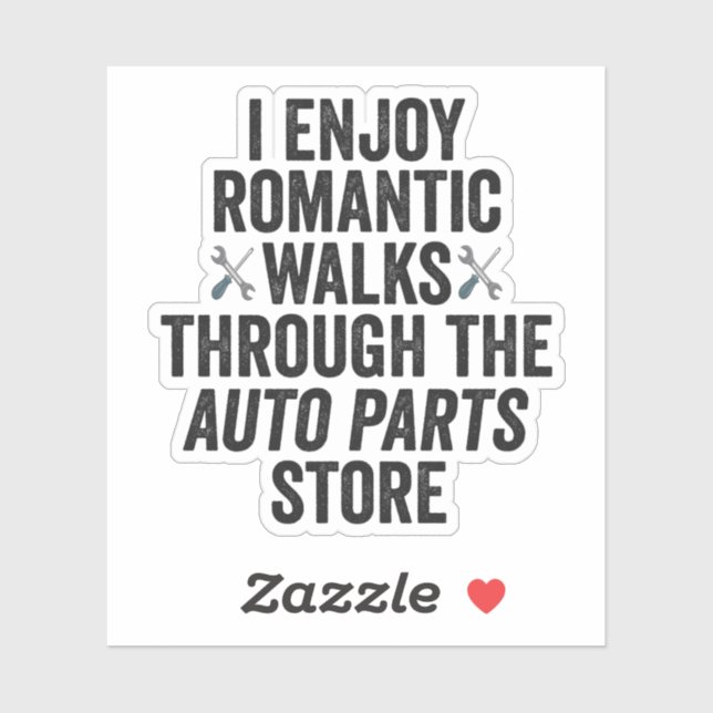 Sticker J'Ai Profité De Marches Romantiques Joué L'Auto Pa (Feuille)