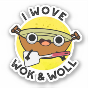 Sticker J'Ai Réveillé Wok Et Woll Funky Chinois Wok Pun