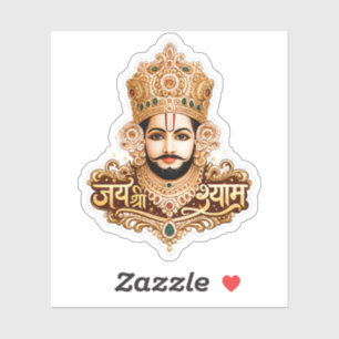 Sticker Jai Shri Khatu Shyam Ji Œuvre d'art dévotionnel