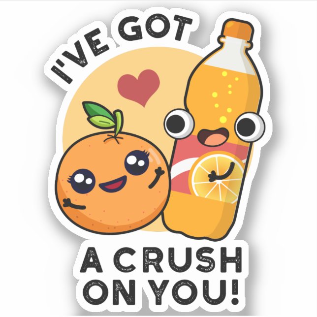 Sticker J'Ai Un Brouillard Sur Vous Drôle Pun Orange (Devant)