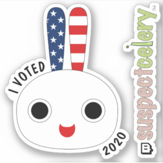 Sticker J'ai VOTÉ Lapin Bleu Rouge Blanc + SuspectCelery™