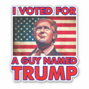 Sticker J'ai voté pour un type nommé Trump Donald Trump