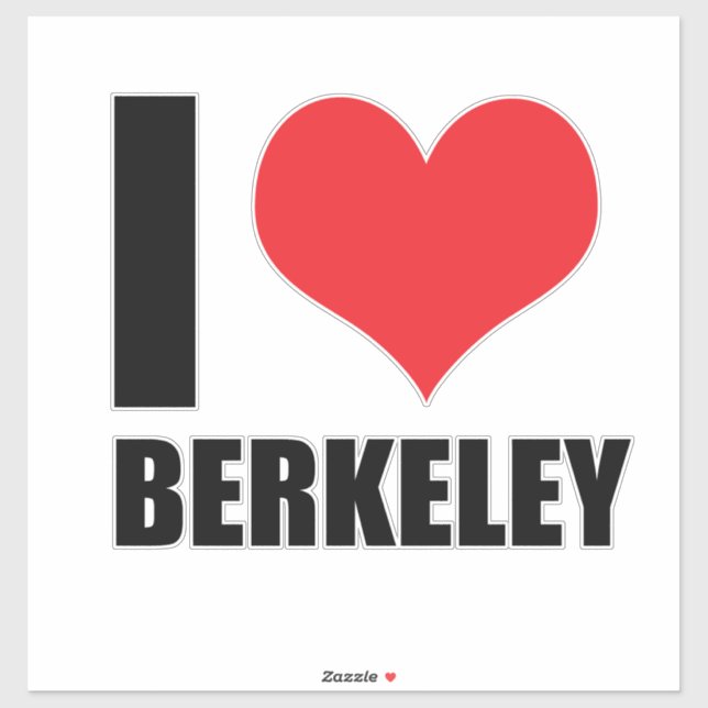 Sticker J'aime Berkeley (Feuille)