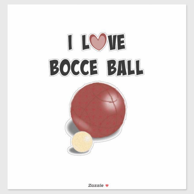 Sticker J'Aime Bocce Ball (Feuille)