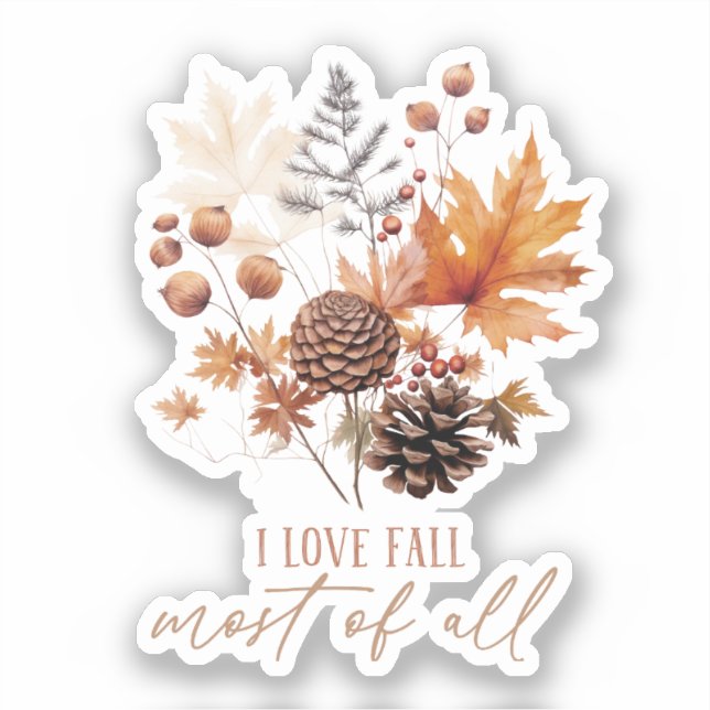 Sticker J'Aime Chuter La Plupart De Tous Les Foliages Feui (Recto)