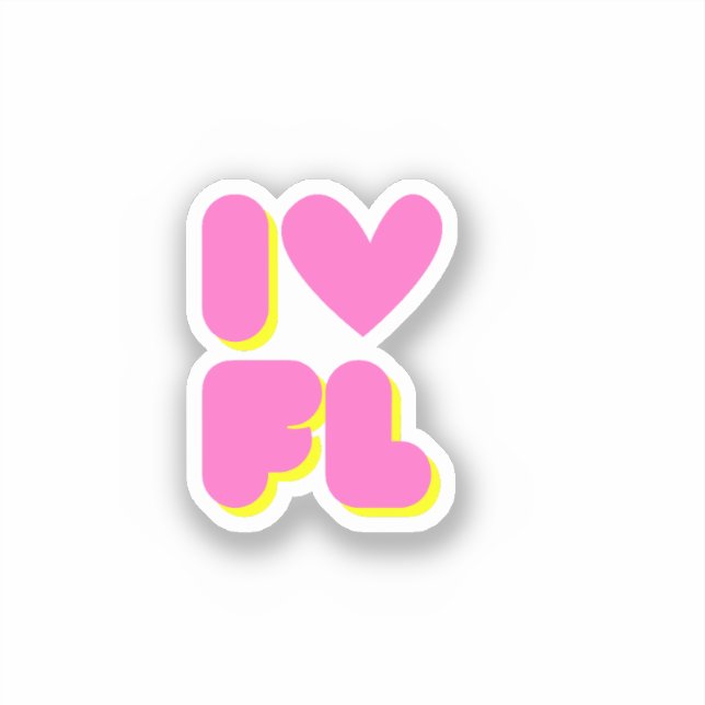 Sticker J'aime Floride (Recto)