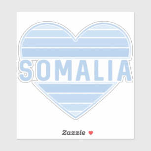 Sticker J'aime la Somalie, le coeur somalien