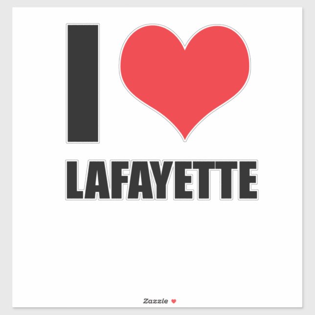 Sticker J'aime Lafayette (Feuille)