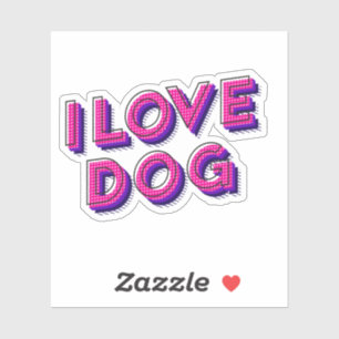 Sticker J'aime le chien