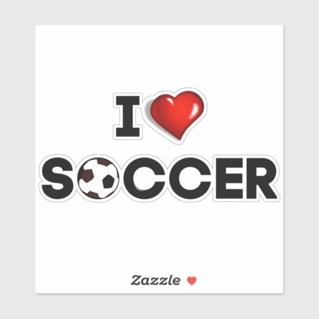Sticker J'Aime Le Football (Feuille)