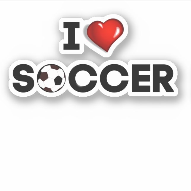 Sticker J'Aime Le Football (Devant)