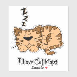 Sticker J'Aime Les Naps De Chat