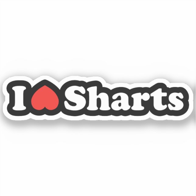 Sticker J'aime les pets diarrhéiques (Recto)