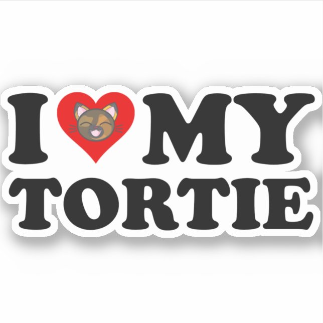 Sticker J'Aime Ma Tortie (Devant)