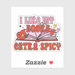 Sticker J'aime mes livres extra épicés