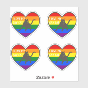 Sticker J'Aime Mon Chat Gay