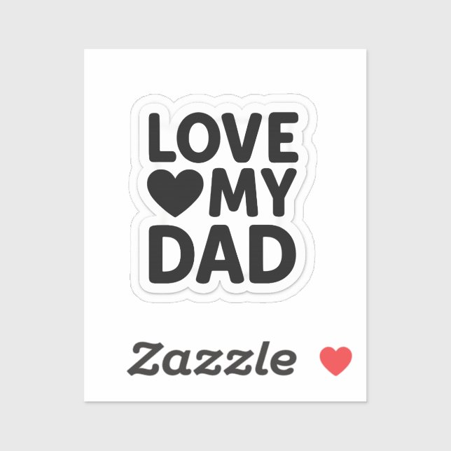 Sticker J'aime mon père (Feuille)