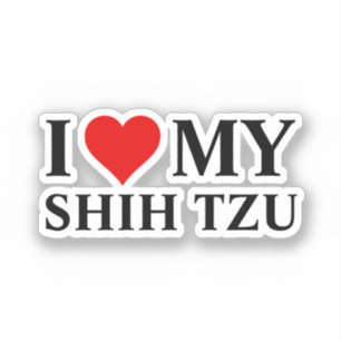Sticker J'aime mon Shih Tzu