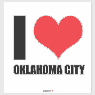 Sticker J'aime Oklahoma city