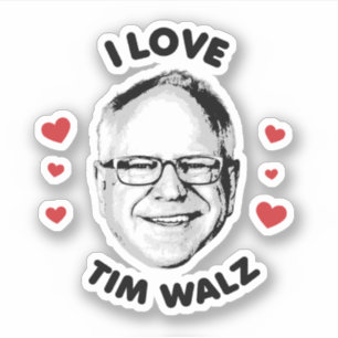 Sticker J'aime Tim Walz