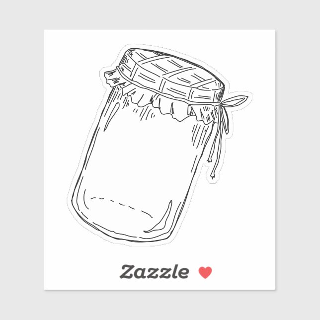 Sticker Jam Jar (Feuille)