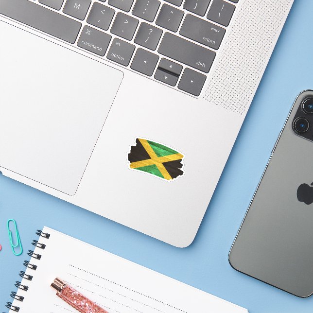Sticker jamaïcain (Ordinateur portable avec iPhone)