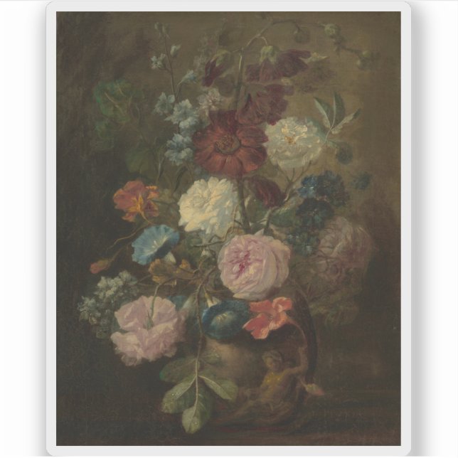 Sticker Jan van Huysum - Vase des fleurs (Devant)