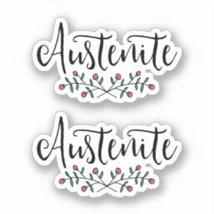 Sticker Jane Austen Floral Austenite