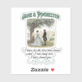 Sticker Jane & Rochester Thornfield Hall Romantic Quote