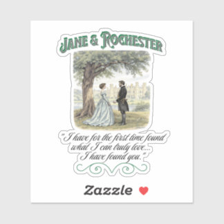 Sticker Jane & Rochester Thornfield Hall Romantic Quote