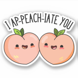 Sticker J'Ap-peach-vous mignonne chatte à pistons