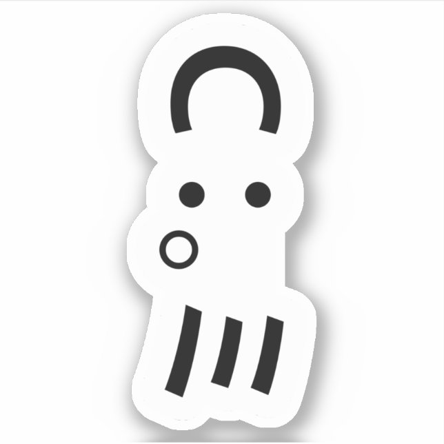 Sticker japonais Komoji Emoticon Octopus (Devant)