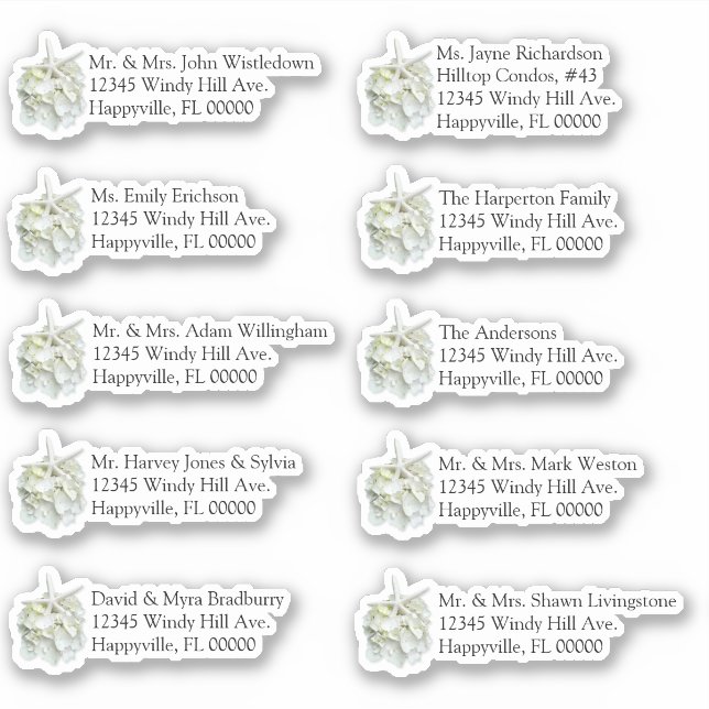 Sticker Jardin balnéaire Blanc Mariage Individuel Mailing (Devant)